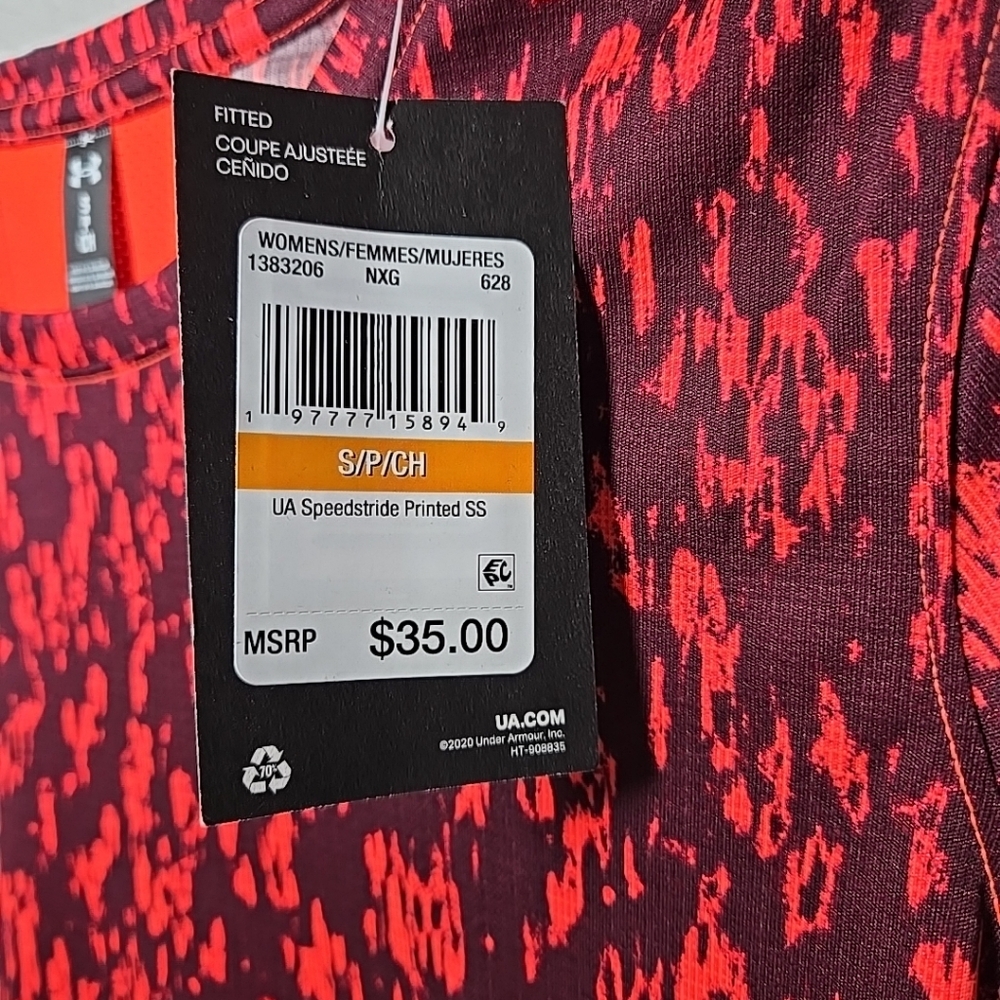 Under Armour Launch Speed Stripe Printed Short Sleeve Running - Picture 6 of 8